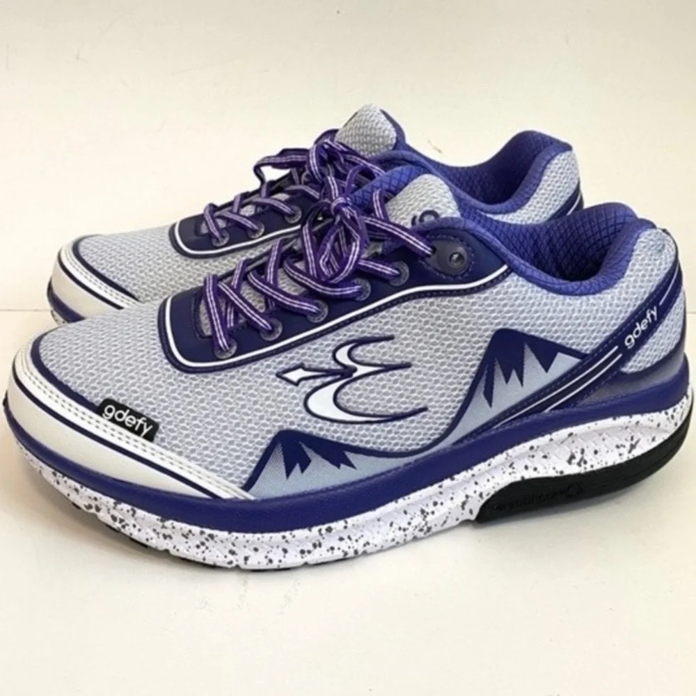 Gravity Defyer Women's Mighty Walk Athletic Shoes Purple White